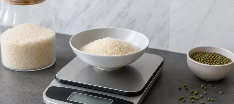 Kuechenwaage fuer Portionskontrolle: Gewichtsbasierte Dokumentation fuer Ernaehrung