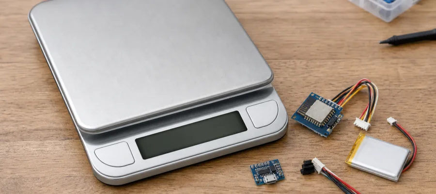Kuechenwaage digital aufruesten: DIY Bluetooth-, WLAN- und App-Integration